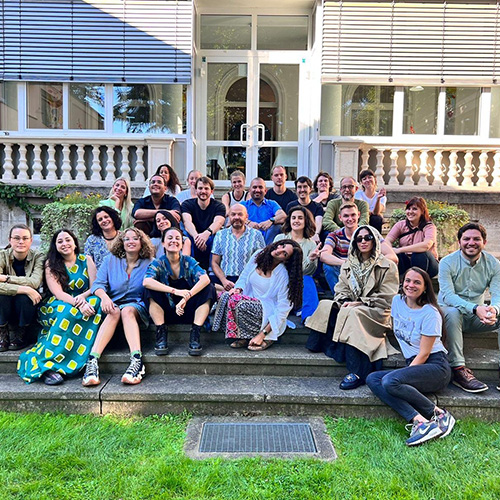 Reporterinnen und Mentoren beim Vorbereitungstreffen in Berlin mi